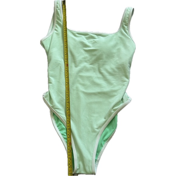 NWOT LainSnow Mint Green One Piece Swimsuit Size Large - Picture 3 of 6